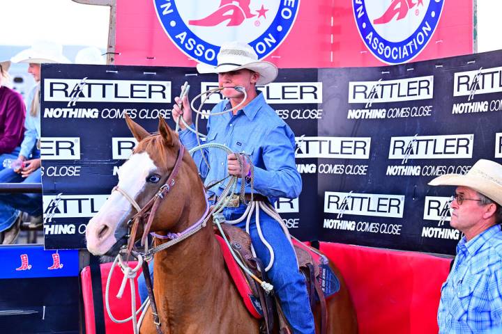 Jace Jepson gets ready to compete at the 2024 Cinch Nationals High School Finals Rodeo in Rock ...