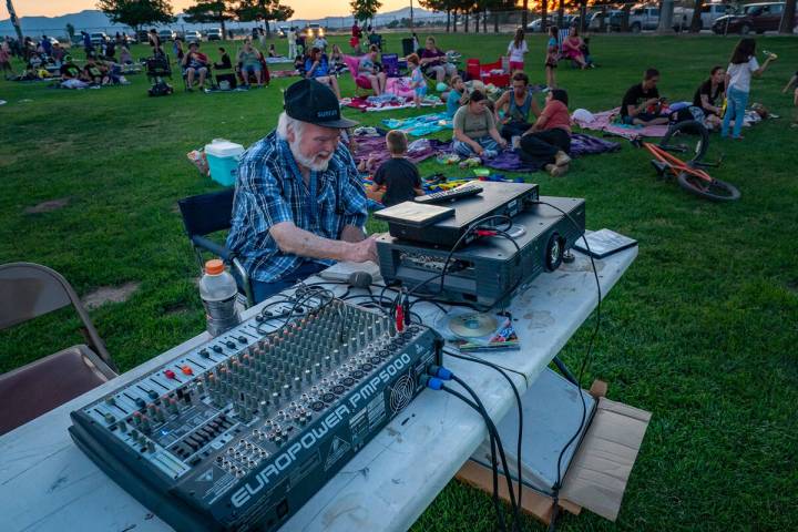 Gary Bouchard of Entertainment Concepts is the man behind the projector at the Pahrump Movies i ...