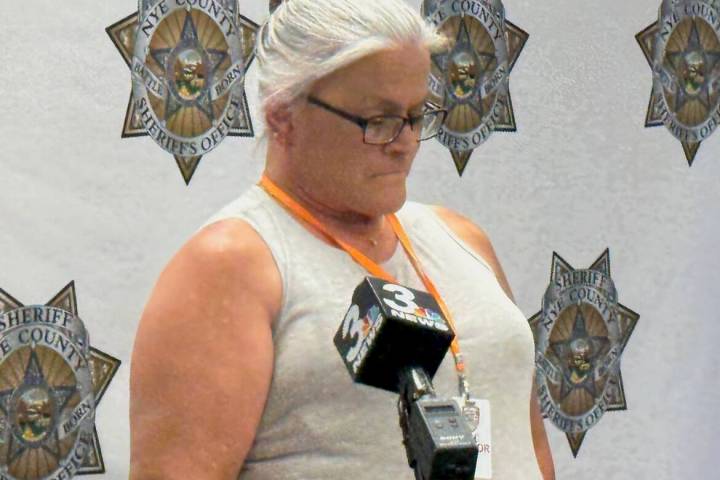 Mari Ausiello, mother of shooting victim Joey Perry, addresses the media on Monday, July 7, at ...