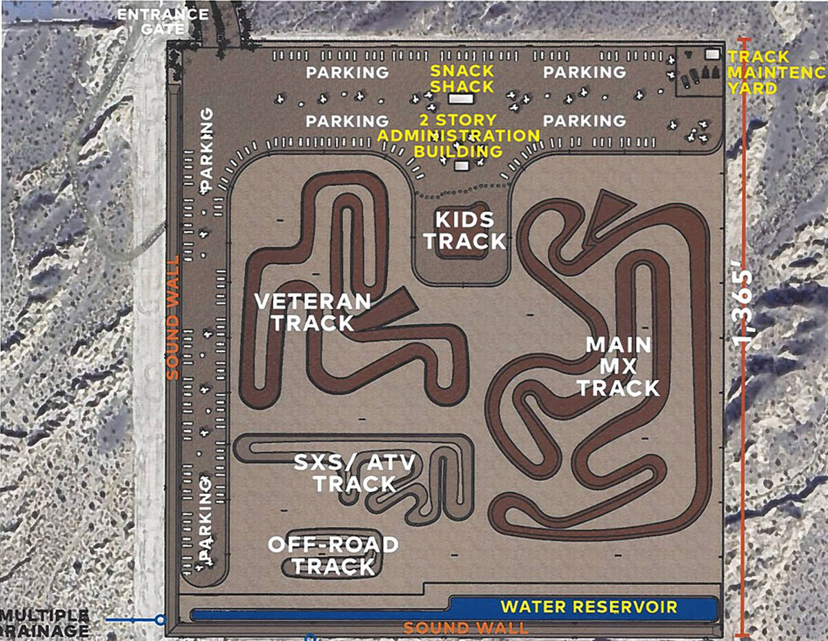 Included in the backup information for the town's third OHV grant is this layout showing how th ...
