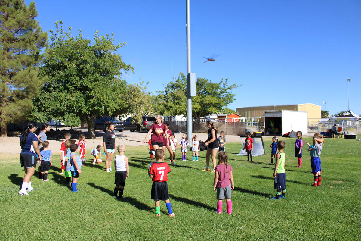 Age groups five to seven-years-old begin to receive instructions from members of the Pahrump Va ...