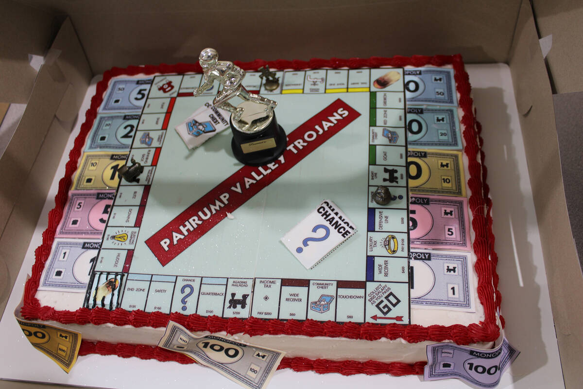 A PVHS Football monopoly themed cake was made by Jan Maher to be auctioned off at the Spaghetti ...