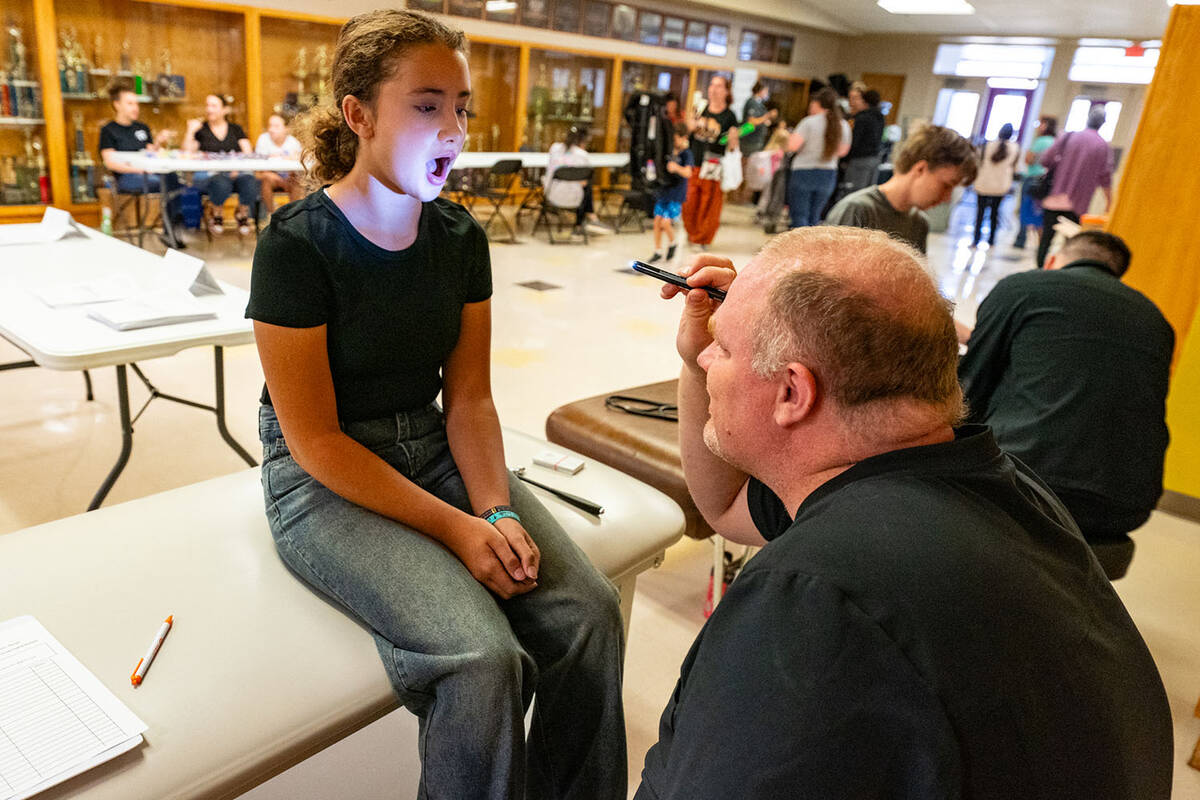 Pahrump Pain Free offered free physicals to middle school and high school students at the event ...