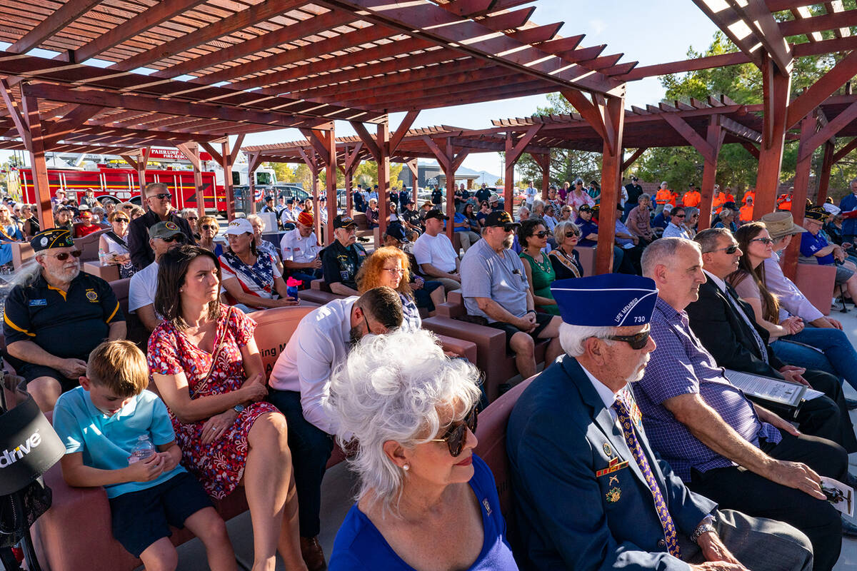 The Pahrump Veterans Memorial was packed with patriotic residents, both veteran and civilian, f ...