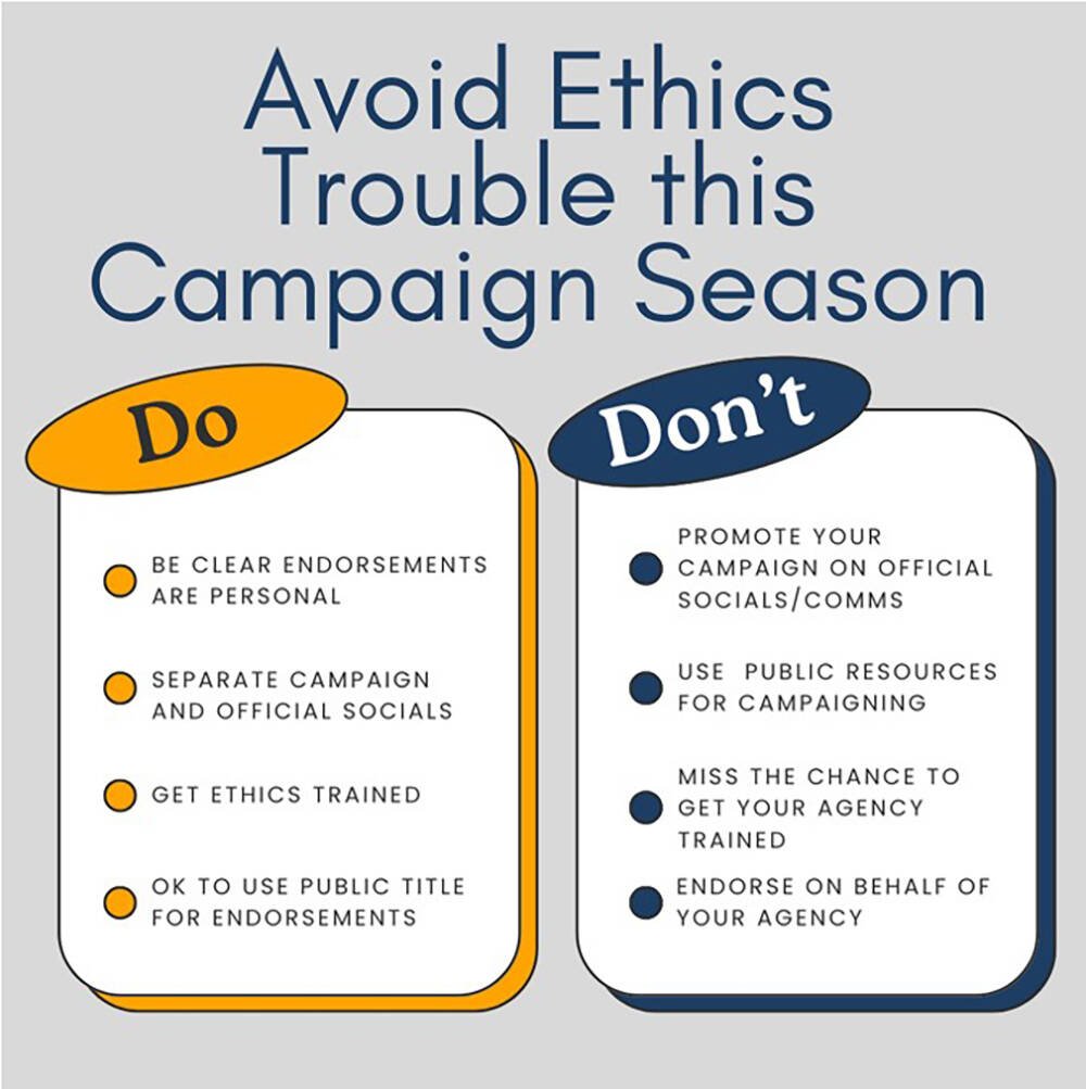 The Nevada Commission on Ethics offers a Campaign Season Compliance Resources reference sheet t ...