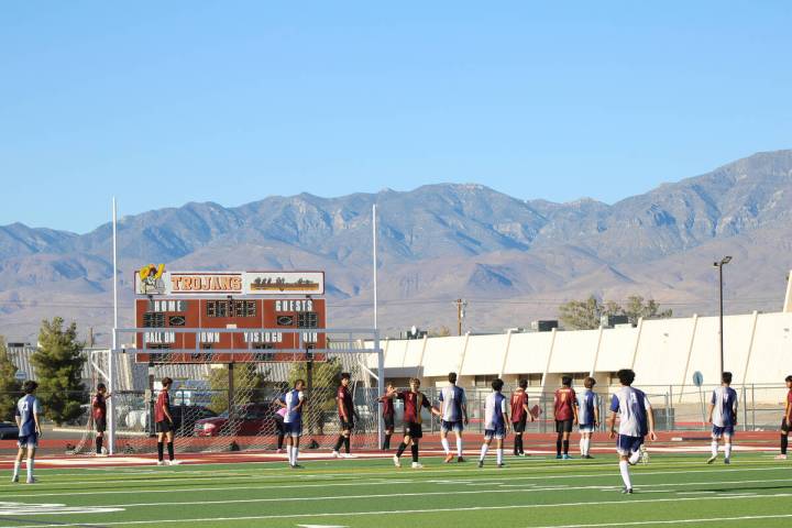In their second league game of the season, the Trojans boys soccer team couldn't quite edge out ...