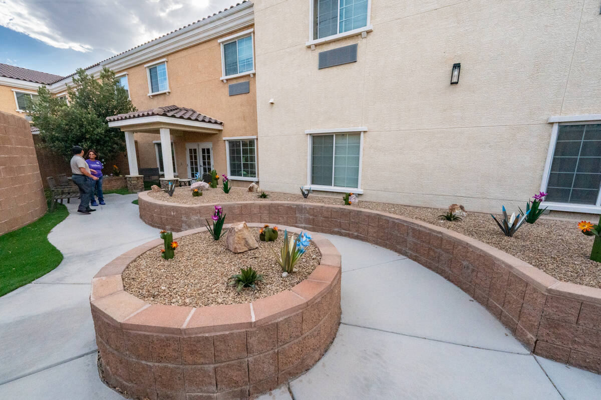 Inspirations Senior Living's recently renovated outdoor garden area was a focal point for the o ...