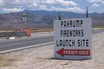 The Pahrump Fireworks Safety Site will be open from 7 to 11 p.m., Friday, Aug. 29 until Monday, ...