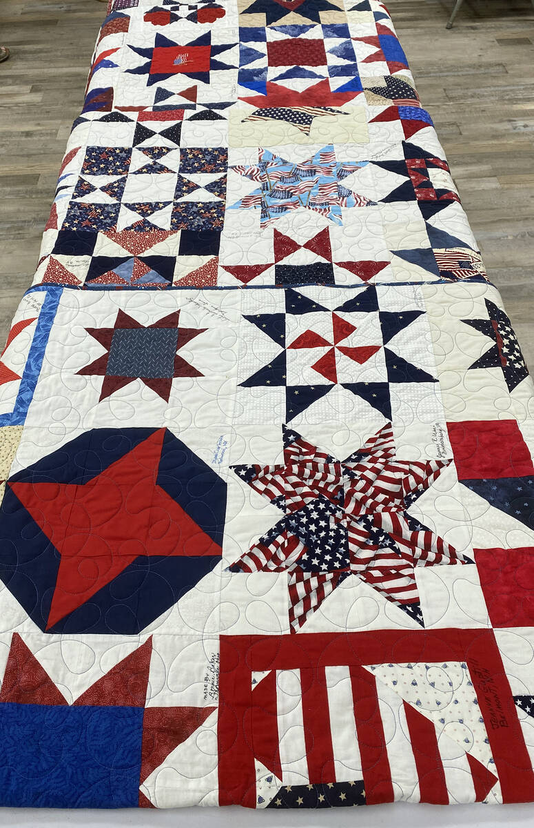 After receiving a bundle of quilting blocks that had been created for the purpose of honoring f ...