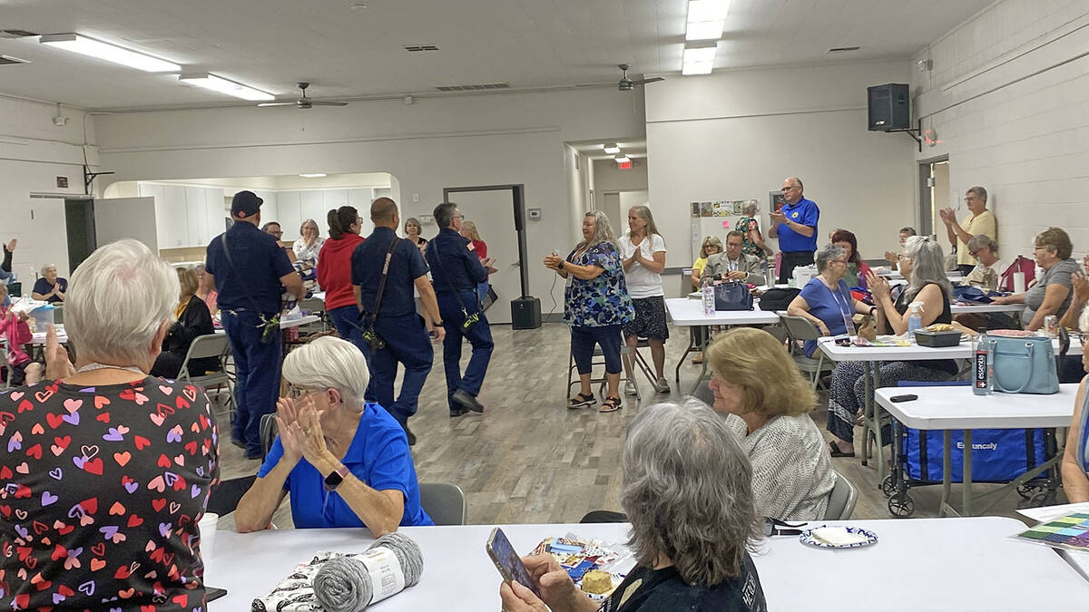 The Bob Ruud Community Center was filled with the sound of applause as first responders with Pa ...