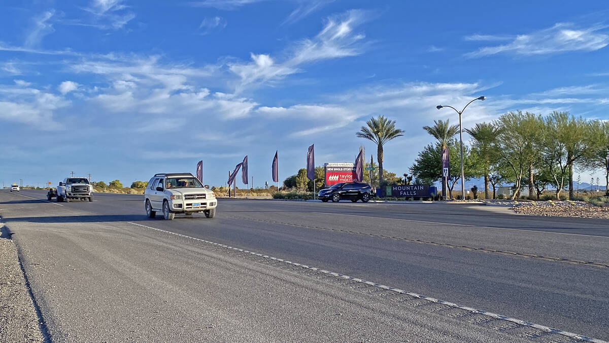 With traffic traveling into and out of Pahrump at speeds of between 65 and 75 miles an hour, ma ...