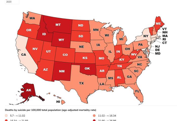 Information from the U.S. Centers for Disease Control and Prevention shows that in 2023, there ...