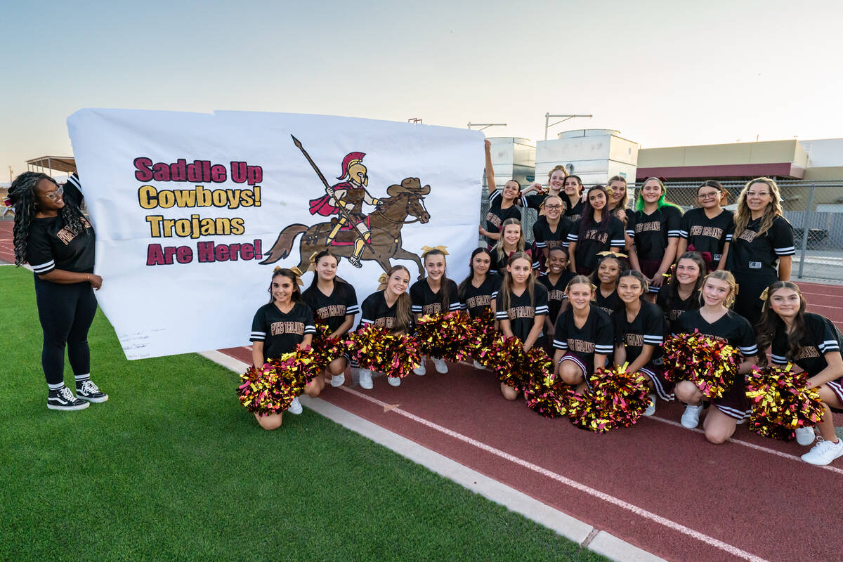 The Pahrump Valley High School cheer team was out in full-force spirit anticipating the start o ...