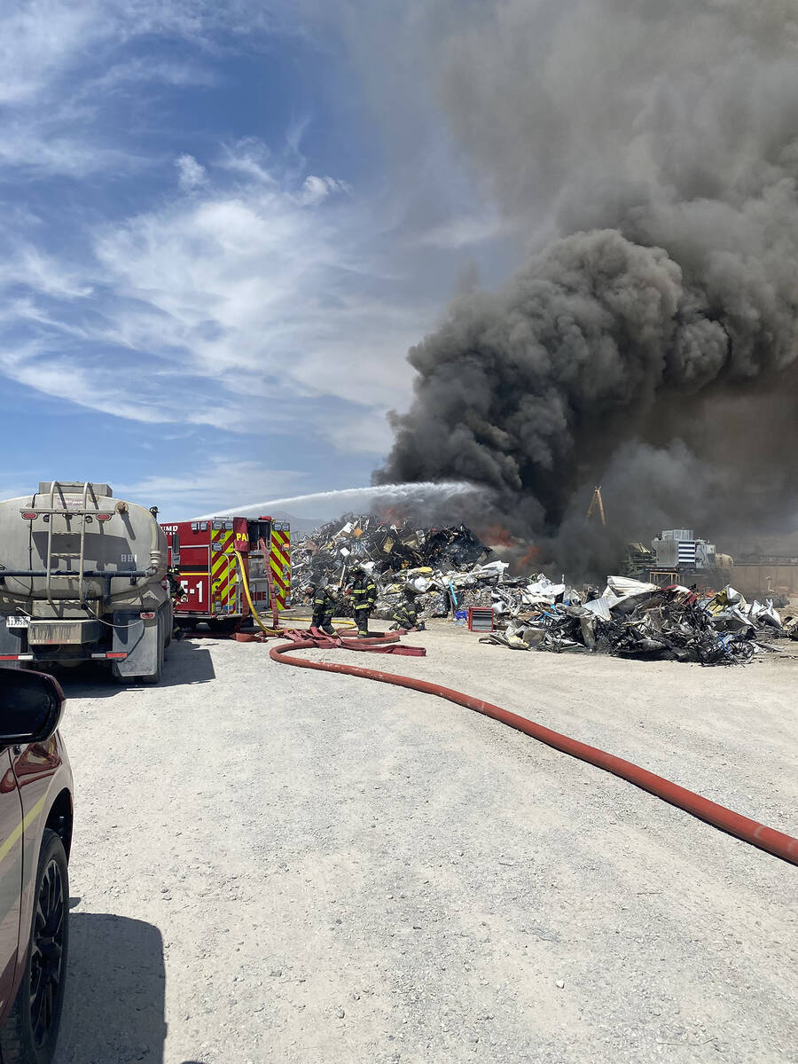 As crews headed to Mesquite Avenue, they noticed a tall dark smoke column in the reported area ...