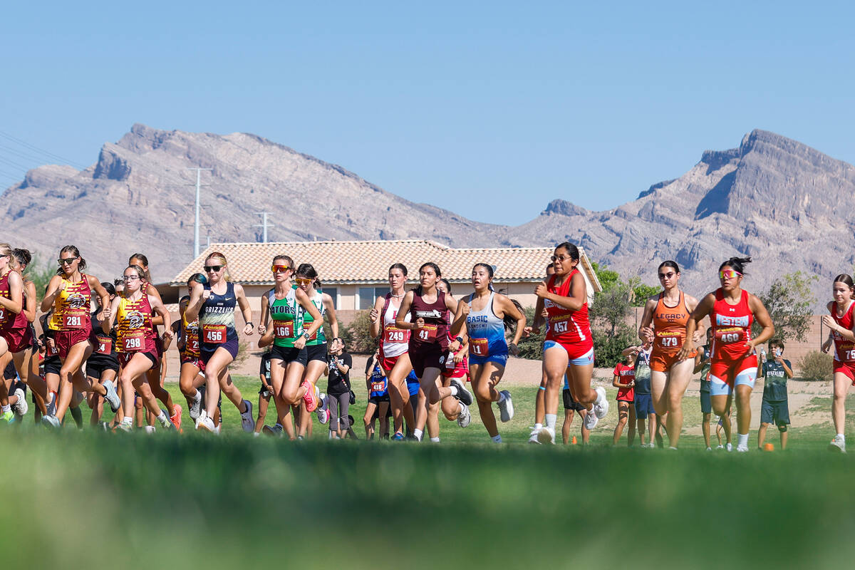 Junior/Senior Girls take off from the start line for the Palo Verde Labor Day Classic cross cou ...