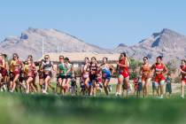 Junior/Senior Girls take off from the start line for the Palo Verde Labor Day Classic cross cou ...