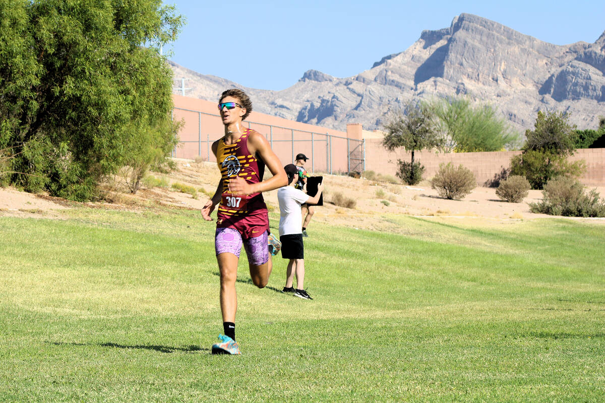Pahrump Valley High School senior Aydon Veloz finished the Palo Verde Labor Day Classic junior/ ...