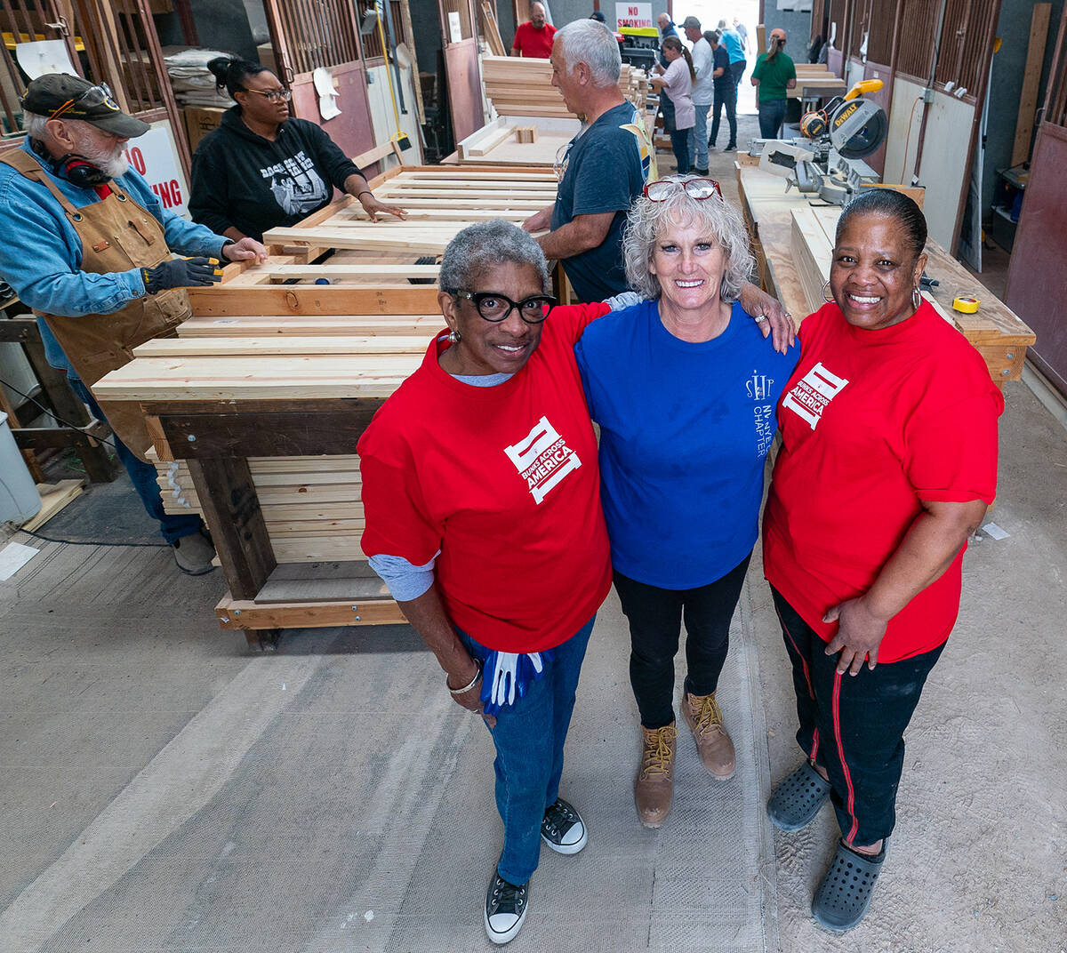 Nye County Sleep in Heavenly Peace Chapter President Carmen Murzyn, center, is encouraging ever ...