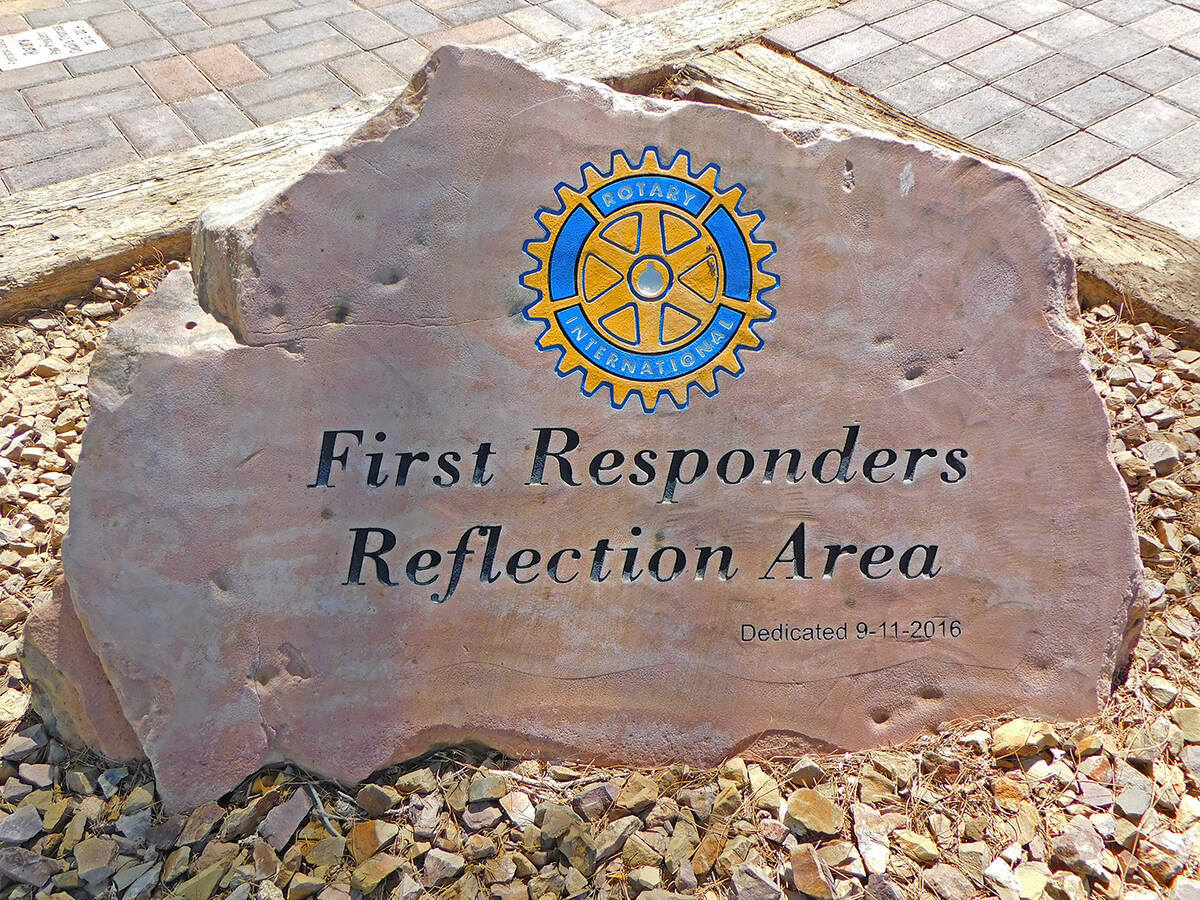The First Responders Reflection Area was dedicated on Sept. 11, 2016 by the Pahrump Valley Rota ...