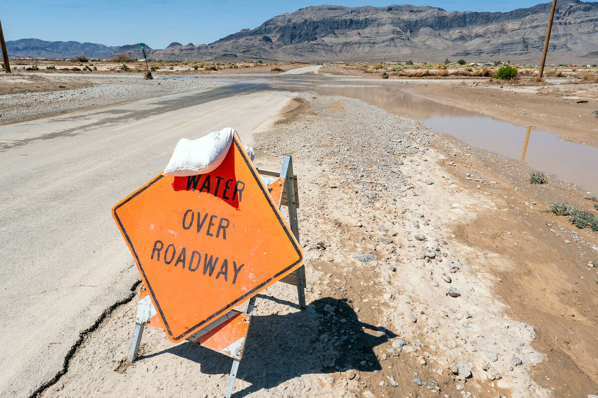 Nye County Public Works crews were called out in the early morning hours of Saturday, Sept. 6 t ...