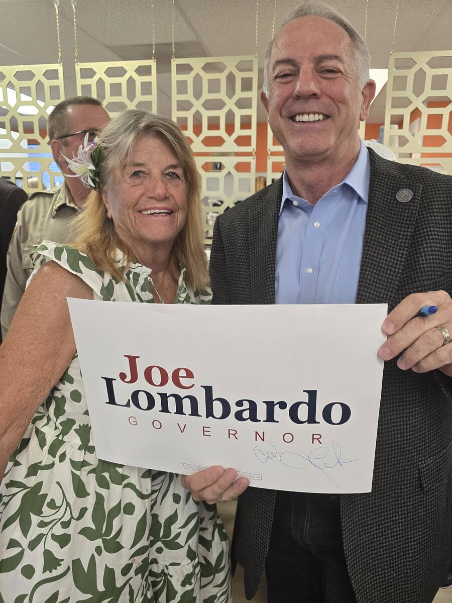 Cathy Behrens, Pahrump resident and Senior Silver State Olympics 8-time gold medalist in free s ...