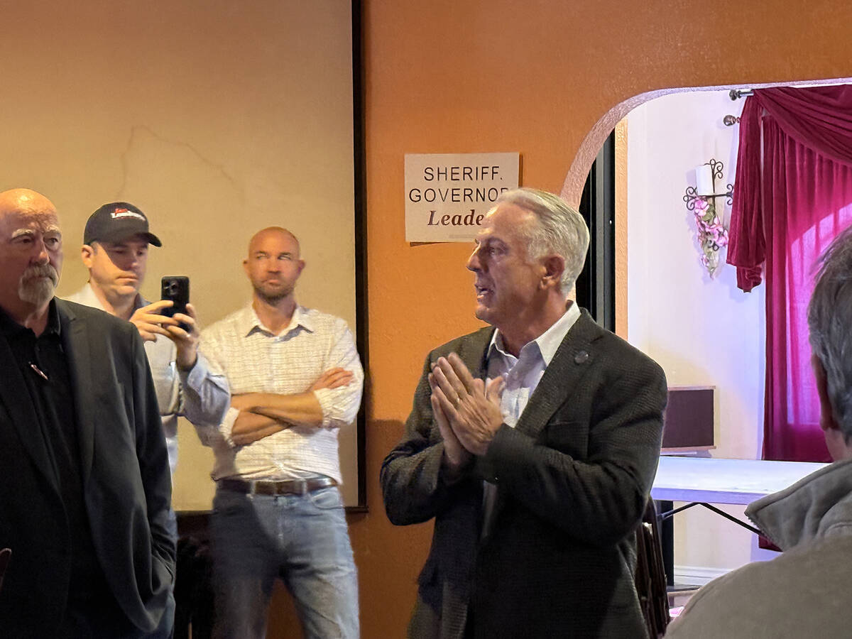 At the Tonopah stop, the Gov. Lombardo discussed many topics including the economy, health care ...