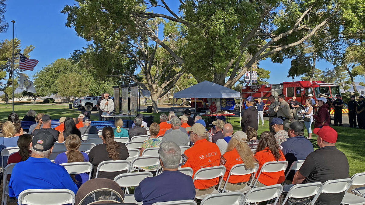 The Pahrump Valley Rotary Club's annual 9/11 Memorial Ceremony took place on the 24th anniversa ...