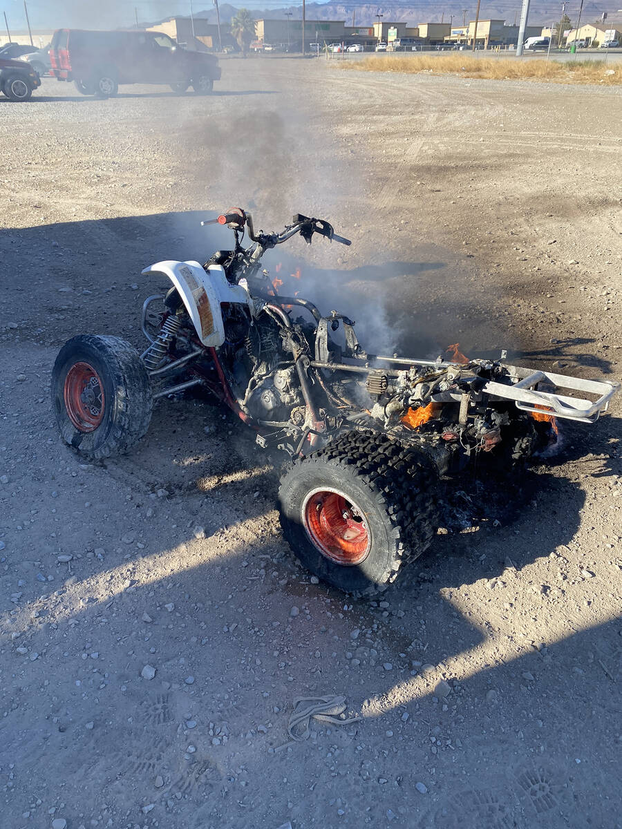 Crews were notified that the vehicle was an off-road quad as they headed to the scene. When cre ...