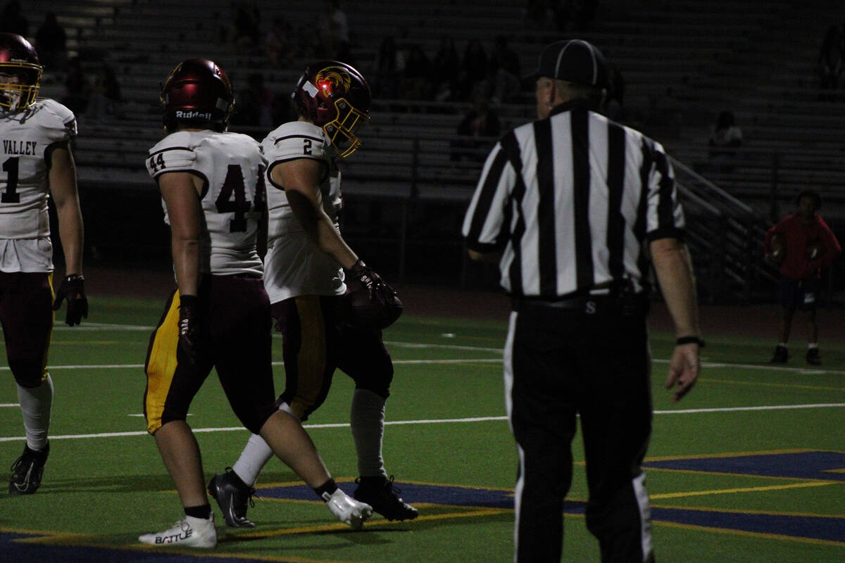 Pahrump Valley High School junior OG Preston Doctor returned back to his old running back ways, ...