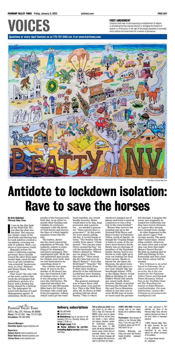 Eric Coleman/Pahrump Valley Times