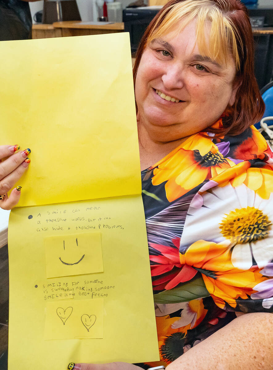 Smiles Across Pahrump event chair Chanda Wieland encourages all valley youth to write a short e ...