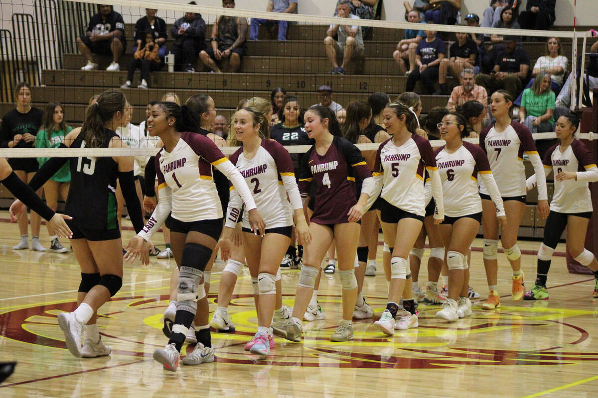 The Pahrump Valley High School girls volleyball program faced off against Virgin Valley in a re ...