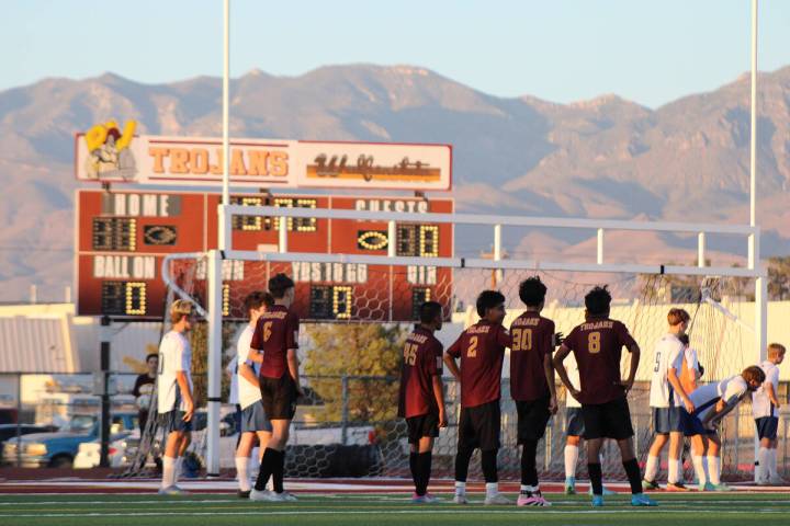 The Pahrump Valley High School boys soccer team currently sits in 5th place in the 3A Southern ...