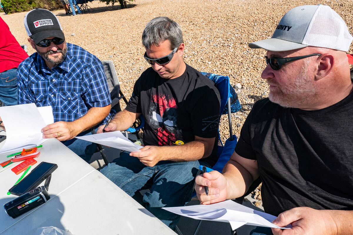 Judges were stationed at a prime location to view the Pahrump Fall Festival Parade, where sever ...