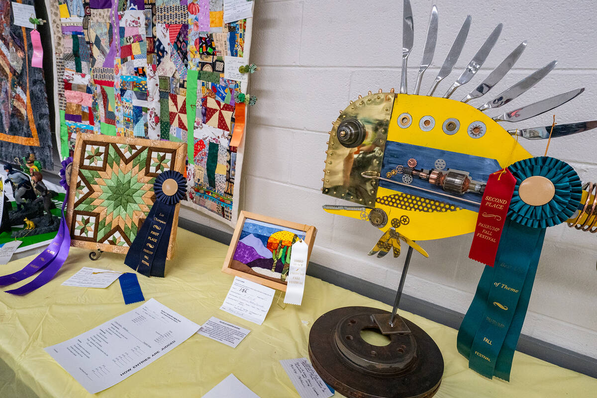 The artistic skill of Pahrump residents was on display at the Fall Festival Arts and Crafts exh ...