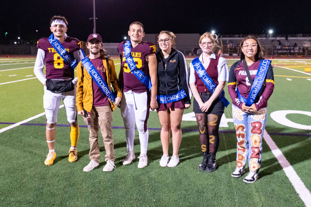 PVHS senior's QB Kayne Horibe (left) and running back Joshua Slusher (middle left) proudly post ...