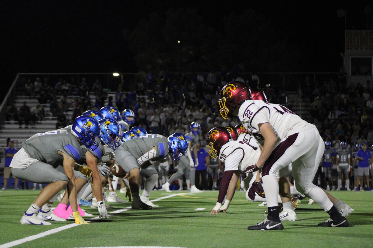 Pahrump's defense gets set to take on another down in an away league matchup against Moapa Vall ...
