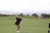 Pahrump Valley High School girls golf freshman Raegan Saldana finished her first 3A girls golf ...