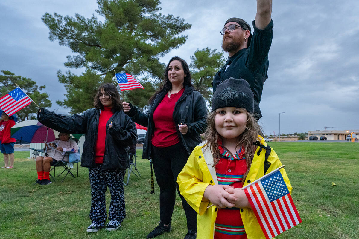As the event’s 5:30 p.m. start time neared, more and more people arrived. (John Clausen/Pahru ...