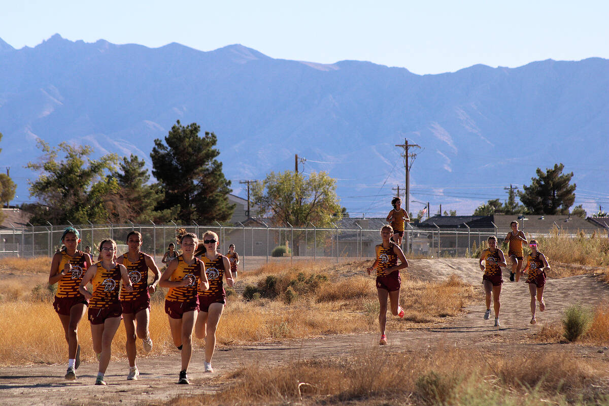 The Pahrump Valley High School girls cross country team was able to have all of their runner pl ...