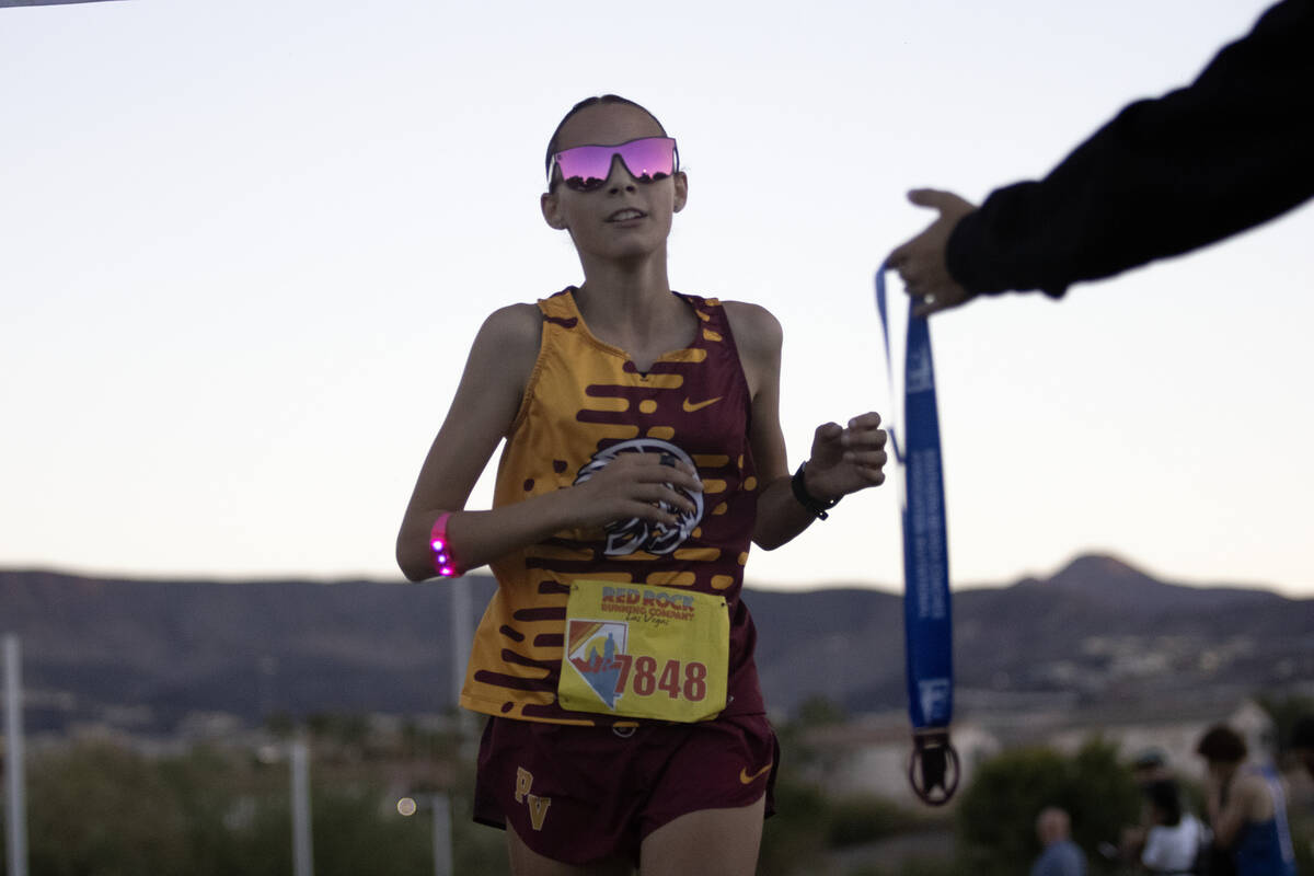 PVHS XC runner Adelin Nelsen finished the race in seventh place with a finishing time of 22:38 ...