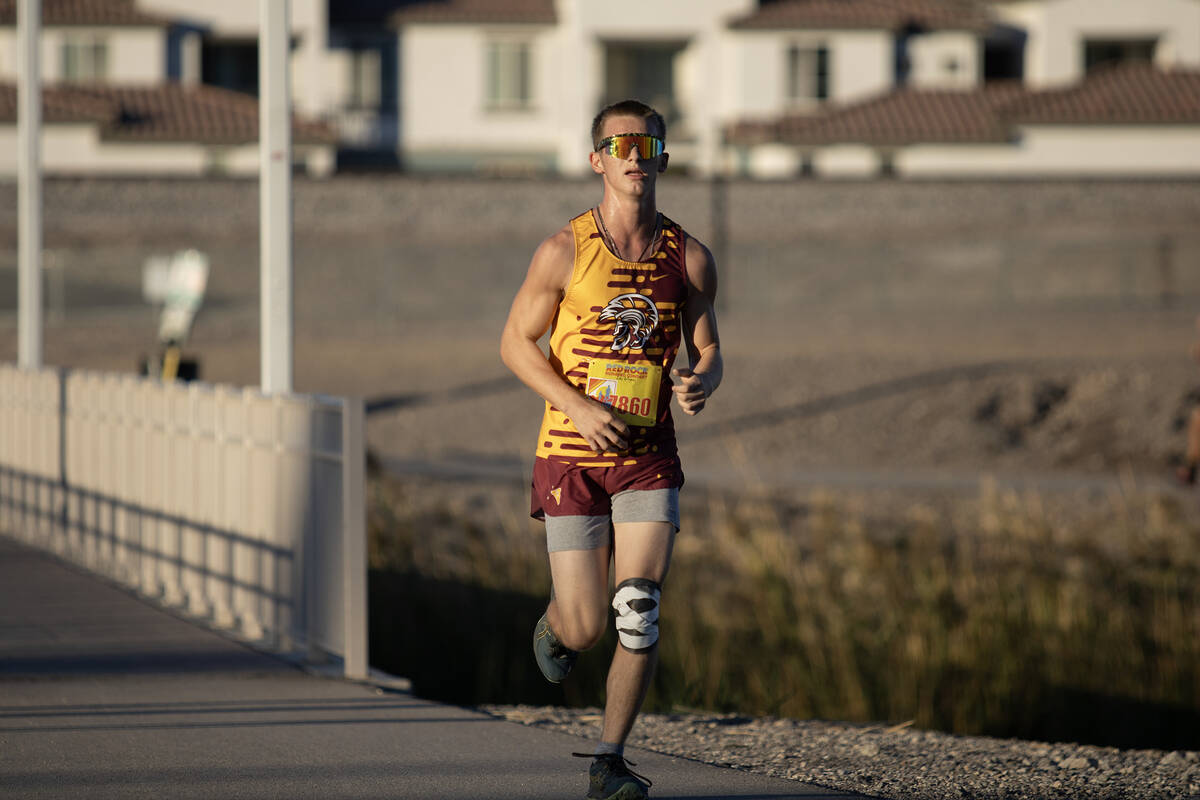 PVHS XC runner Jacob Mclaughlin stands alone during his Coaches Association meet at Cornerstone ...