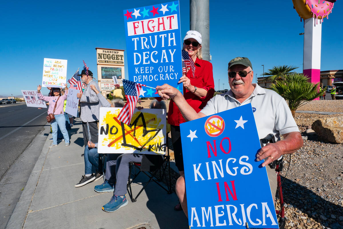 The No Kings protest had a very festive vibe, with music, protest songs, chants and many people ...