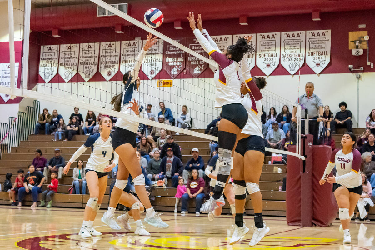 Pahrump Valley High School's seniors Heavenly Ware and Marayah Waller make sure that they put a ...
