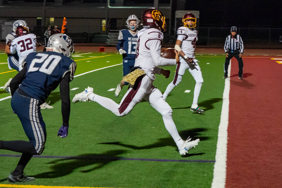 PVHS QB Kayne Horibe scores of on three rushing touchdowns on the evening against rivals The Me ...
