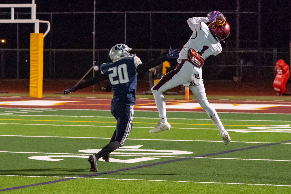 PVHS's junior wideout/corner Angel Ware gets some air time on a perfectly timed ball from Horib ...