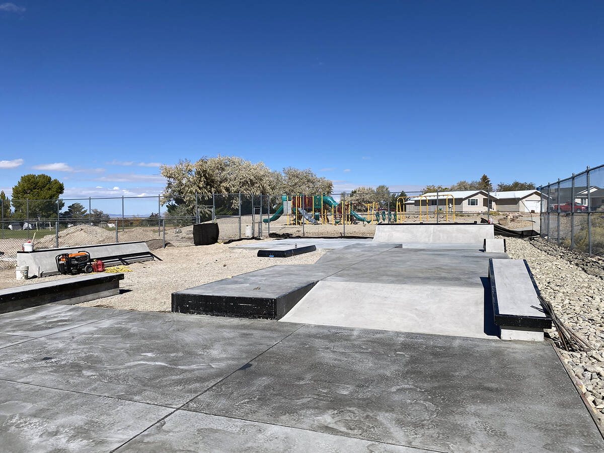 A professional skatepark design and construction team from Spohn Ranch prefabricated the ramps ...