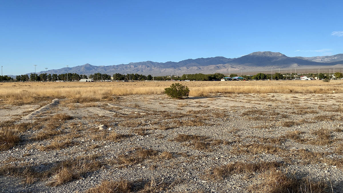 Nye County owns a large swathe of vacant land across the street from Ian Deutch Memorial Park a ...