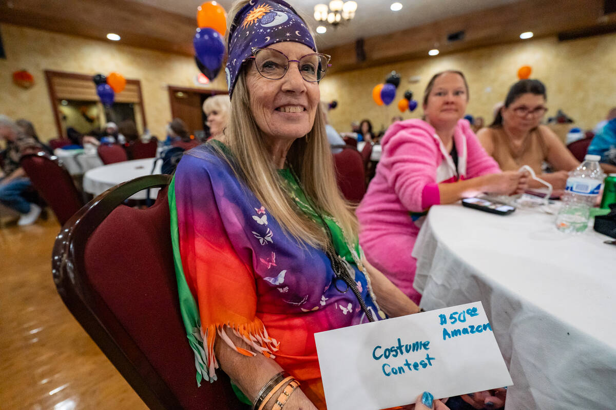 Nancy Thompson was the winner of the costume contest. “My family says I'm always a hippie, so ...