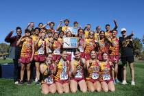 Both the boys and girls Pahrump Valley High School XC program captured the Class 3A Southern Re ...